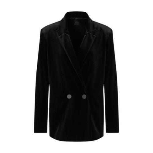 Zwarte Americana-stijl blazer Armani Exchange , Black , Dames