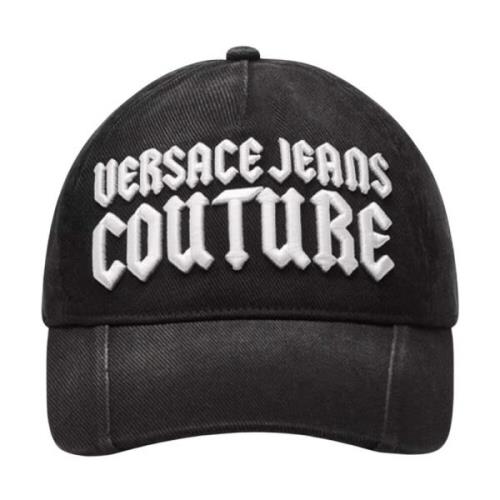 Gotische geborduurde klep hoed Versace Jeans Couture , Black , Unisex