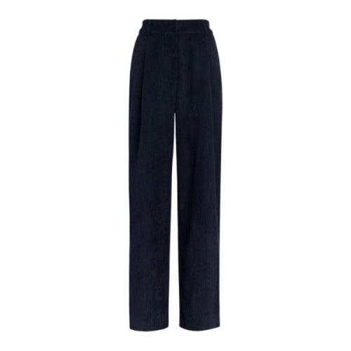 Corduroy Geranium Broek Essentiel Antwerp , Blue , Dames