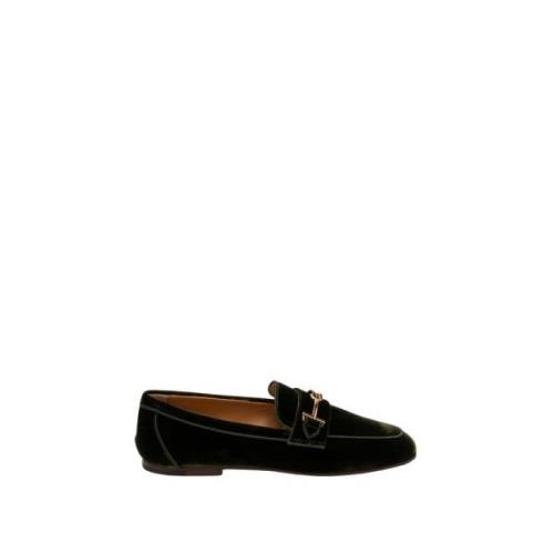 V807 Verde Inglese Leren Loafers Tod's , Green , Dames