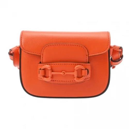 Pre-owned Leather gucci-bags Gucci Vintage , Orange , Dames