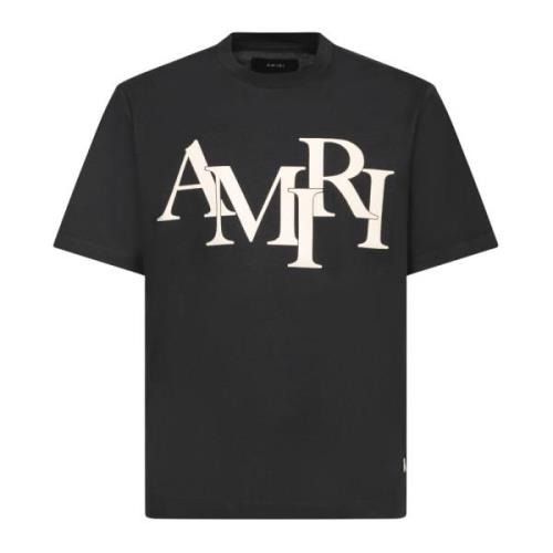 Zwarte T-shirt Urban Stijl Amiri , Black , Heren