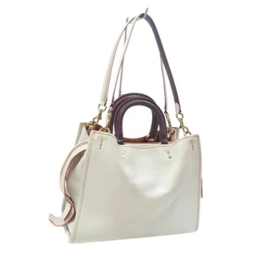 Pre-owned Leather handbags Coach Pre-owned , White , Dames