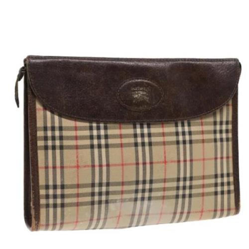 Pre-owned Canvas clutches Burberry Vintage , Beige , Dames