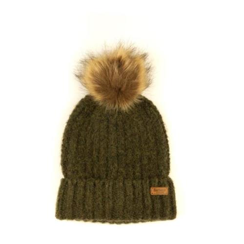 Groene Hoeden Saltburn Beanie en Sjaal Barbour , Green , Dames