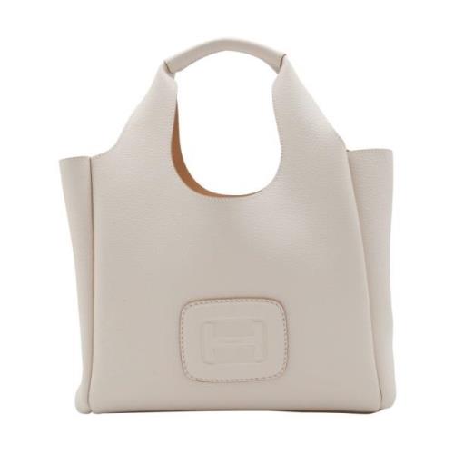 Witte leren tassen met schouderband Hogan , Beige , Dames