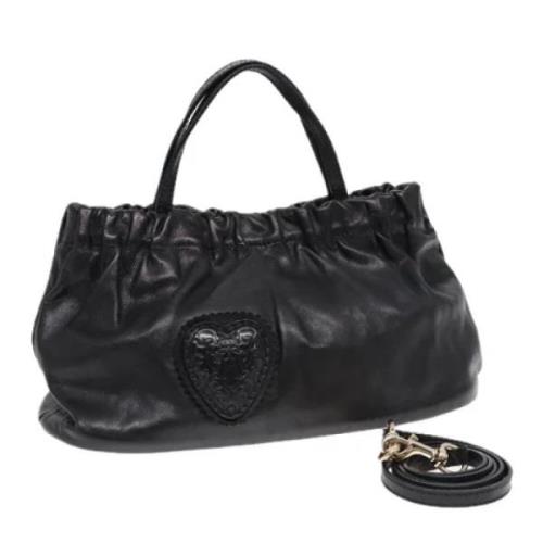 Pre-owned Leather gucci-bags Gucci Vintage , Black , Dames