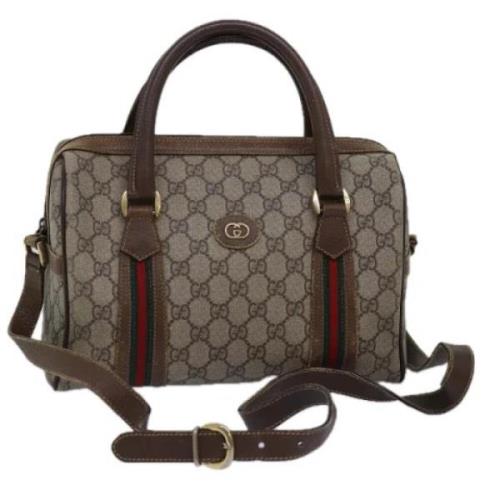 Pre-owned Leather gucci-bags Gucci Vintage , Beige , Dames