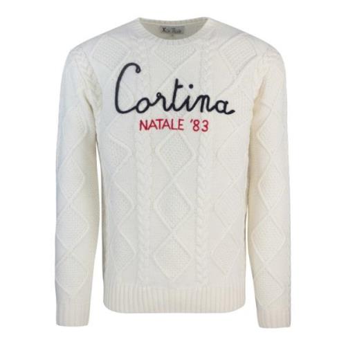 Bergen Crewneck Sweater Wit MC2 Saint Barth , White , Heren