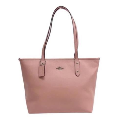 Pre-owned Leather handbags Coach Pre-owned , Pink , Dames