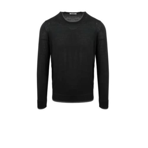 Zwarte Sweater Collectie Paolo Pecora , Black , Heren