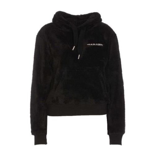 Zwarte Logo-geborduurde Fleece Hoodie Isabel Marant Étoile , Black , D...