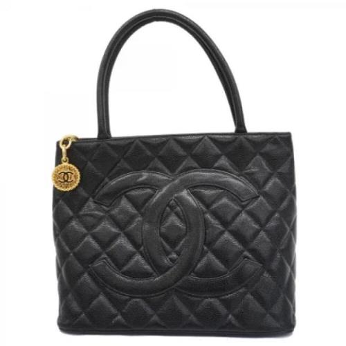 Pre-owned Leather chanel-bags Chanel Vintage , Black , Dames