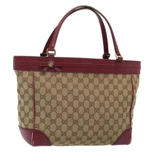 Pre-owned Canvas gucci-bags Gucci Vintage , Beige , Dames