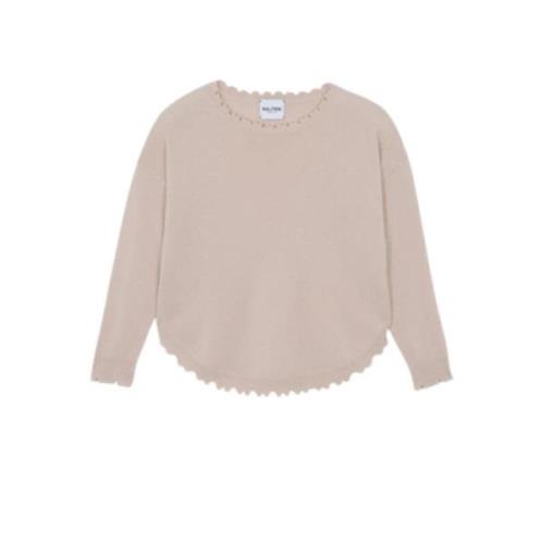 Luxe Cashmere Gebreide Trui Kujten , Pink , Dames