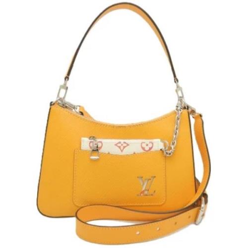 Pre-owned Leather shoulder-bags Louis Vuitton Vintage , Yellow , Dames