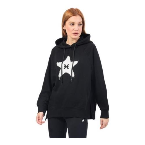 Zwarte hoodie met bedrukt logo Richmond , Black , Dames