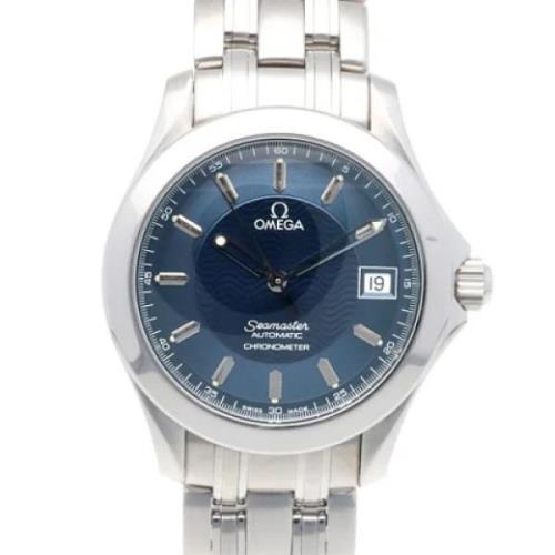 Pre-owned Stainless Steel watches Omega Vintage , Blue , Heren