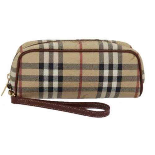 Pre-owned Canvas clutches Burberry Vintage , Beige , Dames