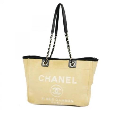 Pre-owned Canvas chanel-bags Chanel Vintage , Beige , Dames