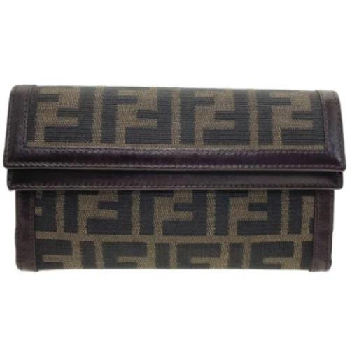 Pre-owned Canvas wallets Fendi Vintage , Black , Dames