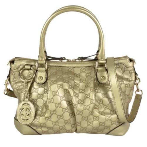 Pre-owned Leather gucci-bags Gucci Vintage , Yellow , Dames