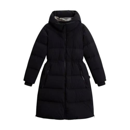 Aurora Long Down Stretch Parka Woolrich , Black , Dames