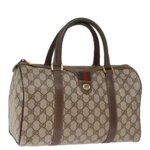 Pre-owned Leather gucci-bags Gucci Vintage , Beige , Dames