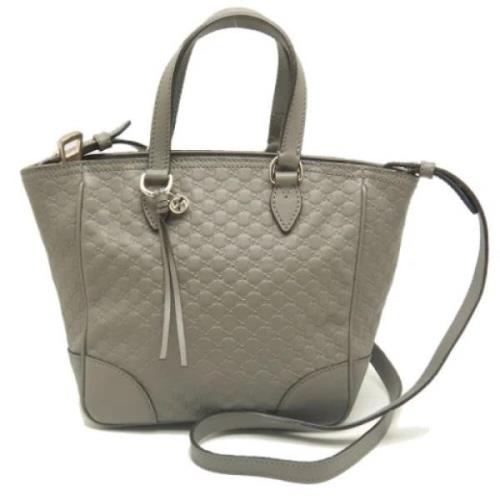 Pre-owned Leather gucci-bags Gucci Vintage , Gray , Dames