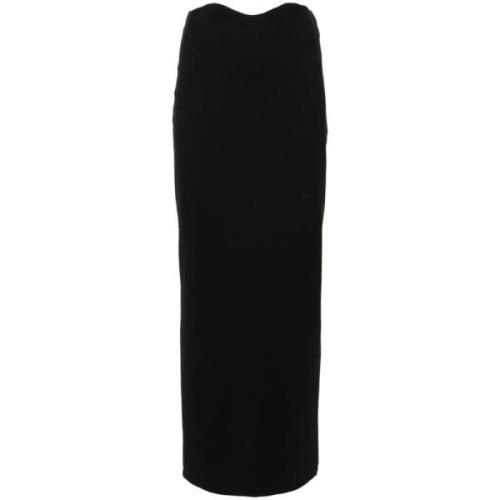 Maxi Lengte Rok met Golvende Tailleband Staud , Black , Dames