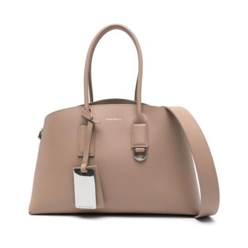 Gestructureerd Leer Beige Capsule Schoudertas Emporio Armani , Beige ,...