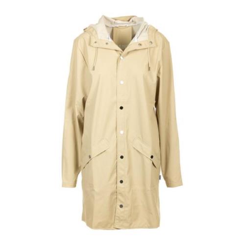 Lange Waterdichte Jas voor Alle Weersomstandigheden Rains , Beige , Da...