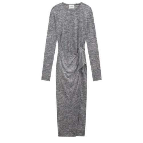 Gedrapeerde Jersey Jurk Anthracite Isabel Marant , Gray , Dames