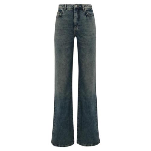 Hoge taille denim broek rechte pasvorm Patrizia Pepe , Blue , Dames