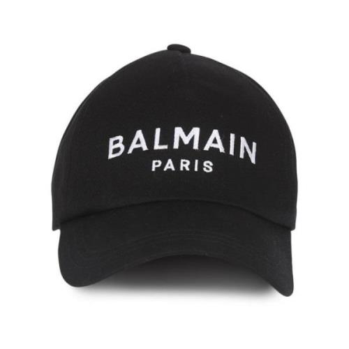 Katoenen Pet Zwart Balmain , Black , Heren