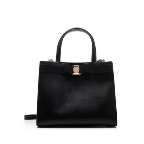 Zwarte Vara Schoudertas Salvatore Ferragamo , Black , Dames