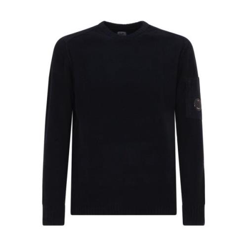 Blauwe Chenille Katoenen Crewneck Jurk C.p. Company , Blue , Heren