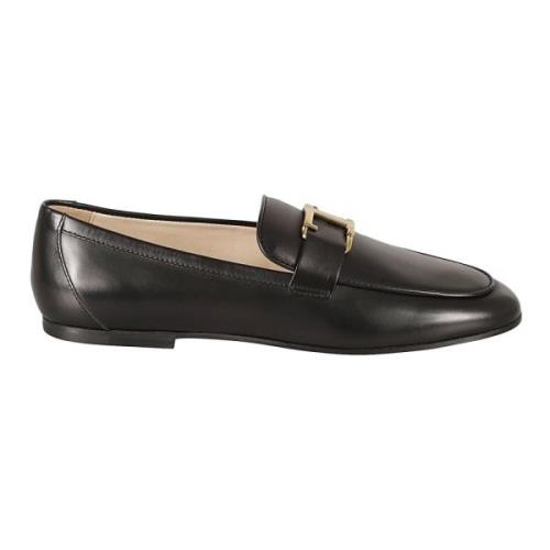 Zwarte Loafer Schoenen Elegante Stijl Tod's , Black , Dames