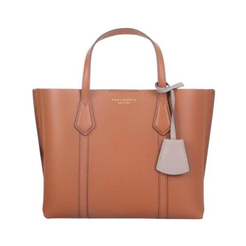 Kleine Perry Leren Tote Bag Tory Burch , Brown , Dames