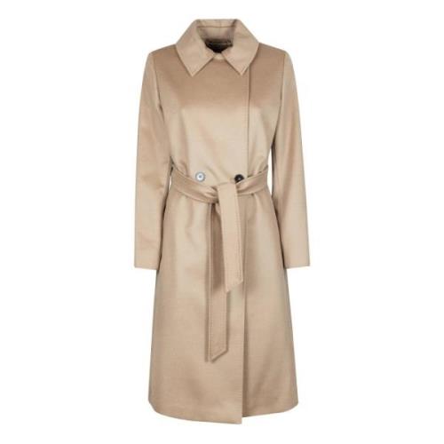 Wollen Jas Max Mara Studio , Beige , Dames