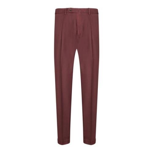 Bordeaux Broek Aw24 Elegante Stijl Dell'oglio , Red , Heren