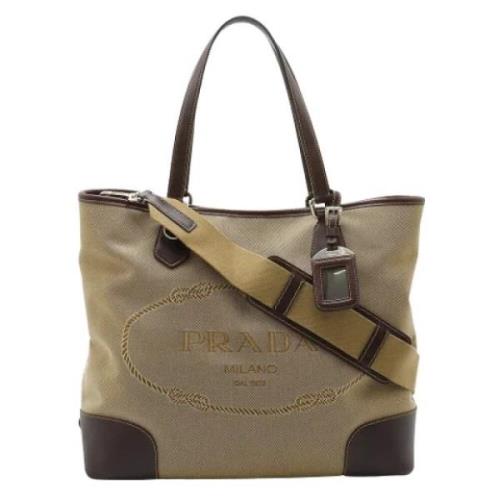 Pre-owned Canvas prada-bags Prada Vintage , Brown , Dames