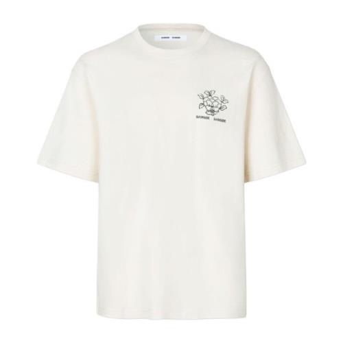 Neutrale Lotus Poetry T-Shirt Samsøe Samsøe , Beige , Heren