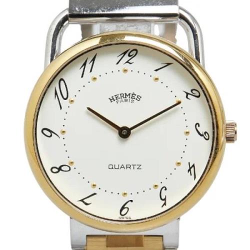 Pre-owned Metal watches Hermès Vintage , White , Heren