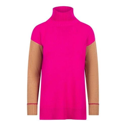 Stijlvolle Sweaters Collectie Maliparmi , Pink , Dames