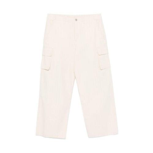 Ecru Canal Stripe Katoenen Cargo Broek Our Legacy , White , Heren