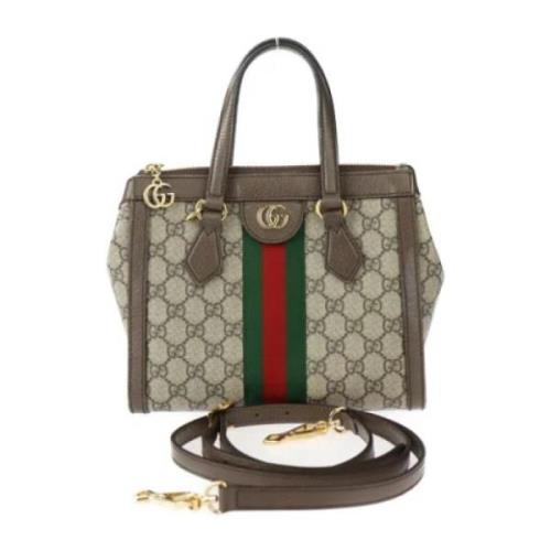 Pre-owned Canvas gucci-bags Gucci Vintage , Beige , Dames