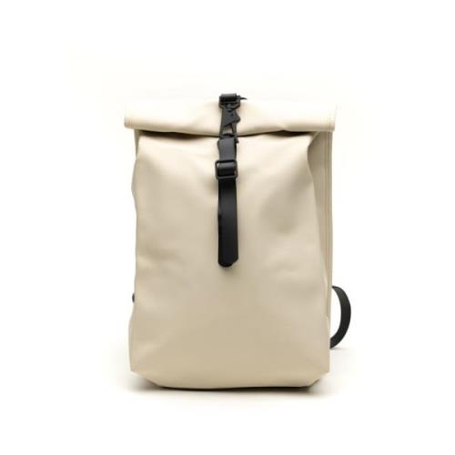 Rolltop Rugzak Mini Rains , Beige , Dames