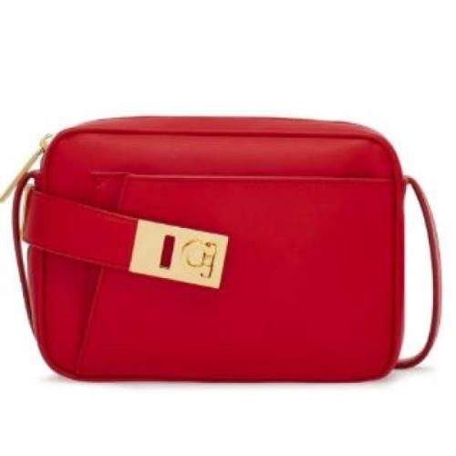 Rode Schoudertas met Strikgesp Salvatore Ferragamo , Red , Dames