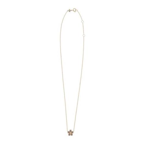 Emaille Bloem Hanger Ketting Tory Burch , Yellow , Dames